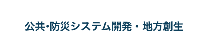 公共･防災システム開発・地方創生